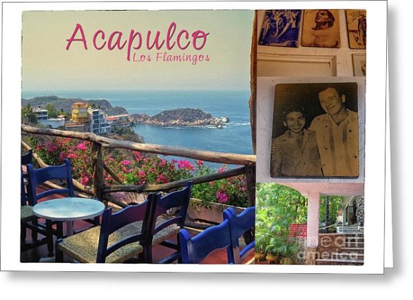 Los Flamingos Hotel Acapulco vintage postcard by Tatiana Travelways