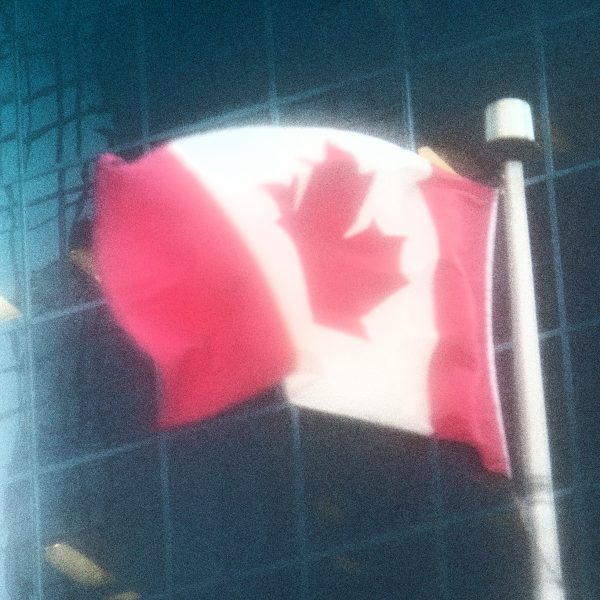 Canadian flag motion blur photography