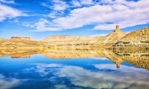 Two things alike - reflection at Flaming Gorge Reservoir, Utah