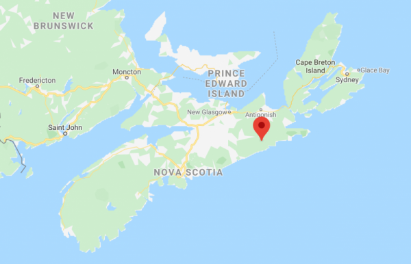 Sherbrooke village Nova Scotia on google map