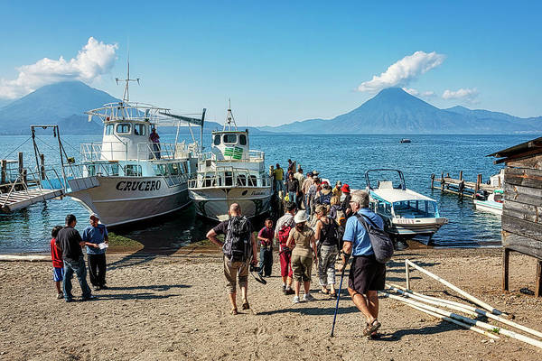 Tourists at Lake Atitlan, Guatemala