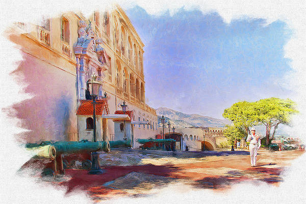 Monaco Monte Carlo Palace Guard, painterly