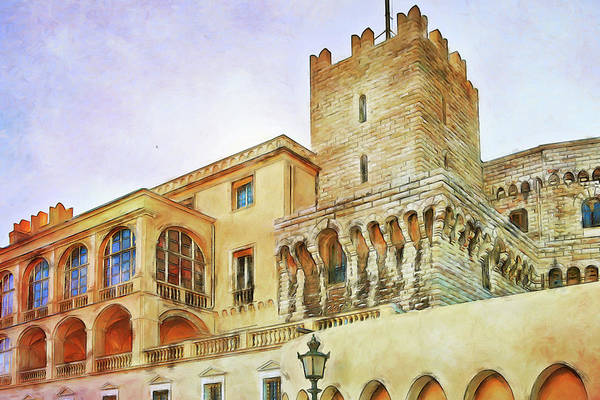Royal Palace, Monaco Monte Carlo digital painting