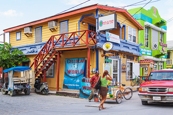 Belize city business buildings