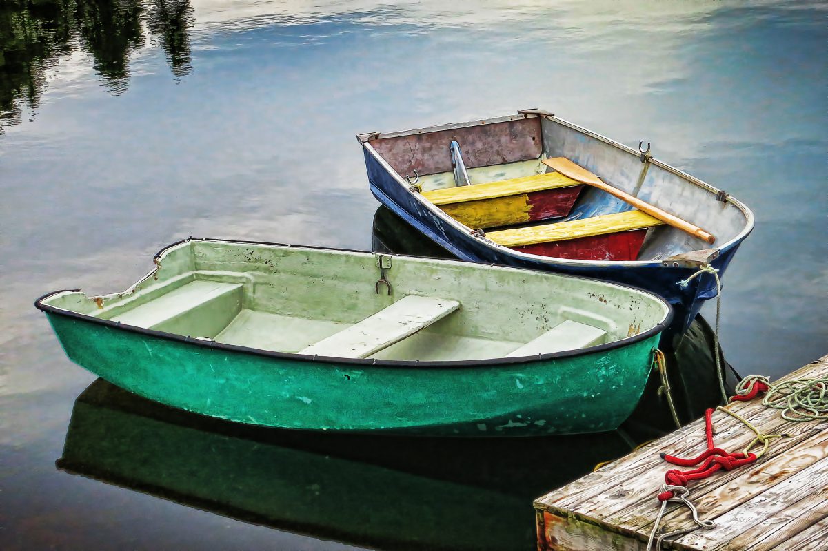 two rowboats