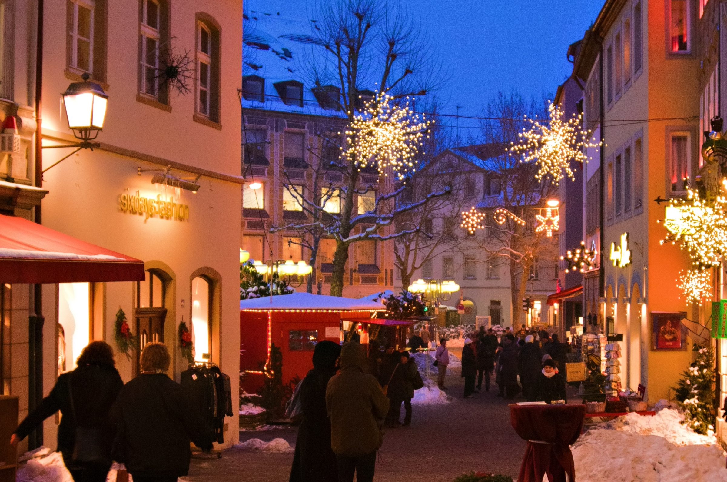 Winter holidays in Germany -Christmas lights in Bamberg, Germany